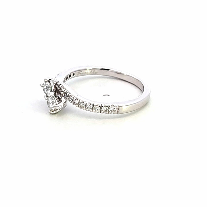 14KW Diamond Estate Bypass Ring
