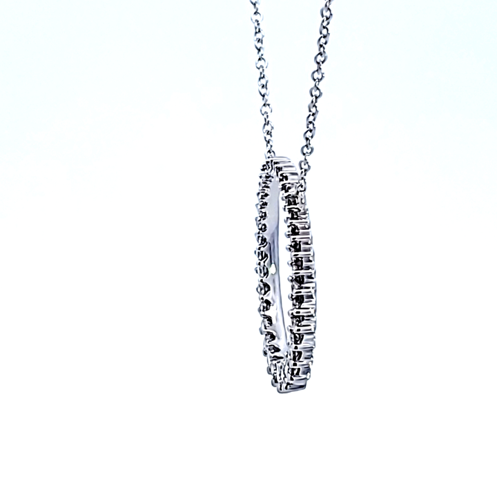 14KW Diamond Oval Necklace