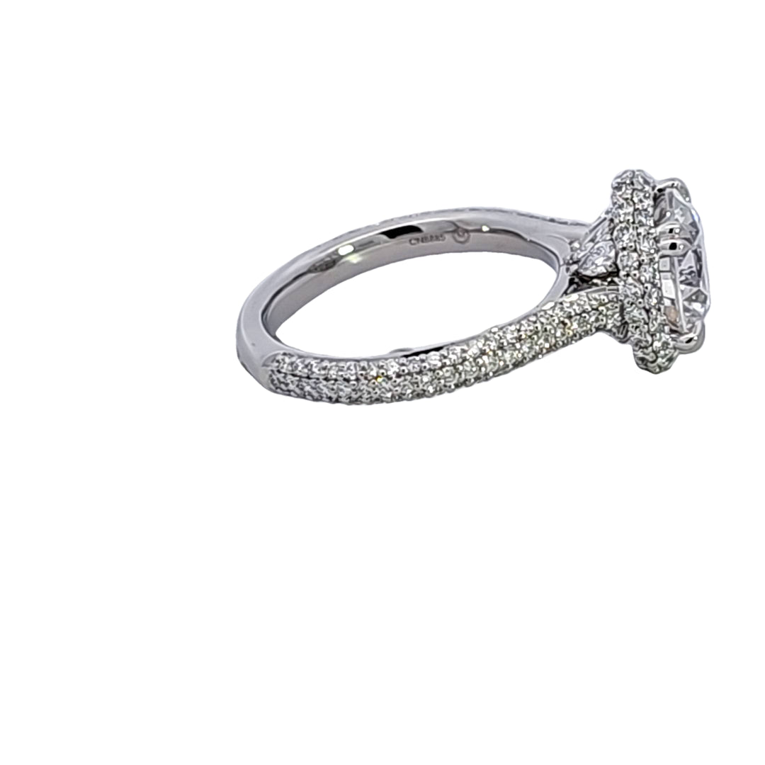 Platinum Diamond Semi Mount Engagement Ring