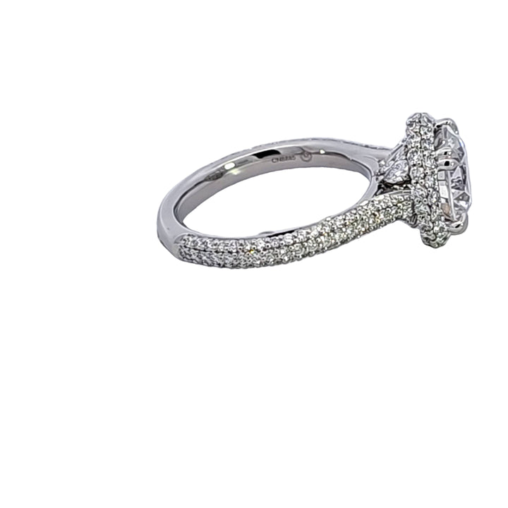 Platinum Diamond Semi Mount Engagement Ring