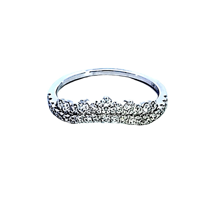 14KW Diamond Contour Wedding Band