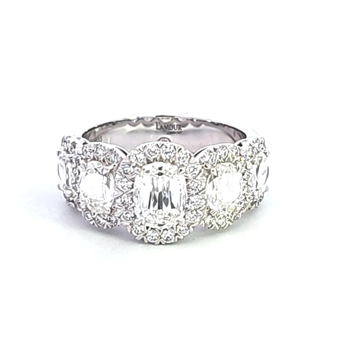 18KW Crisscut Diamond Anniversary Ring