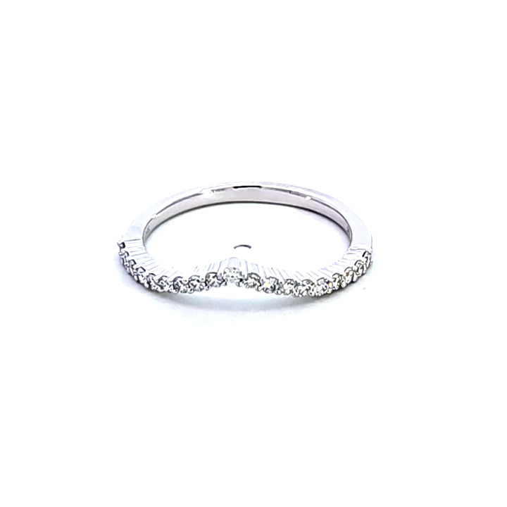 14KW Diamond Contour Wedding Band