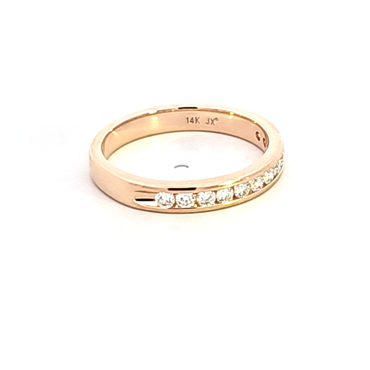 14KY Channel Set Diamond Wedding Band