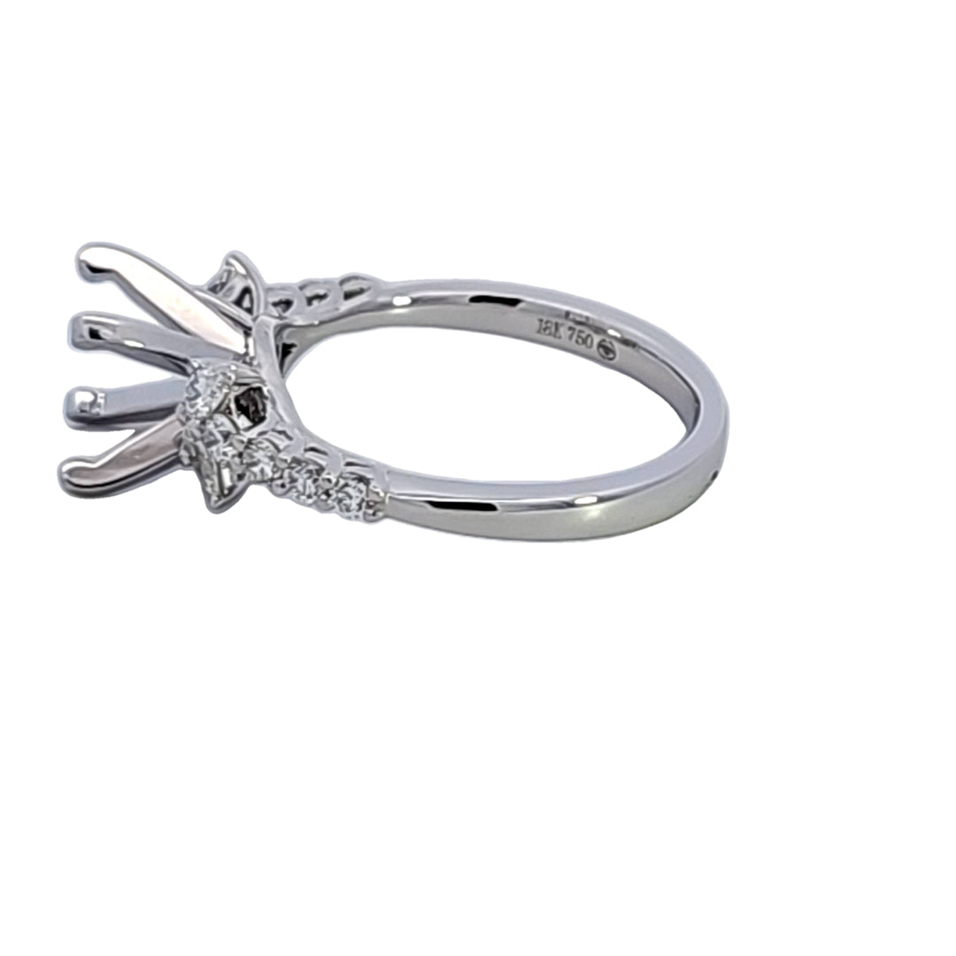18KW Diamond Semi Mount Engagement Ring