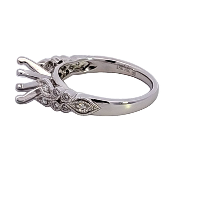 18KW Diamond Semi Mount Engagement Ring