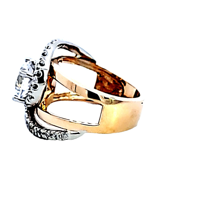 14KTT Diamond Semi Mount Engagement Ring
