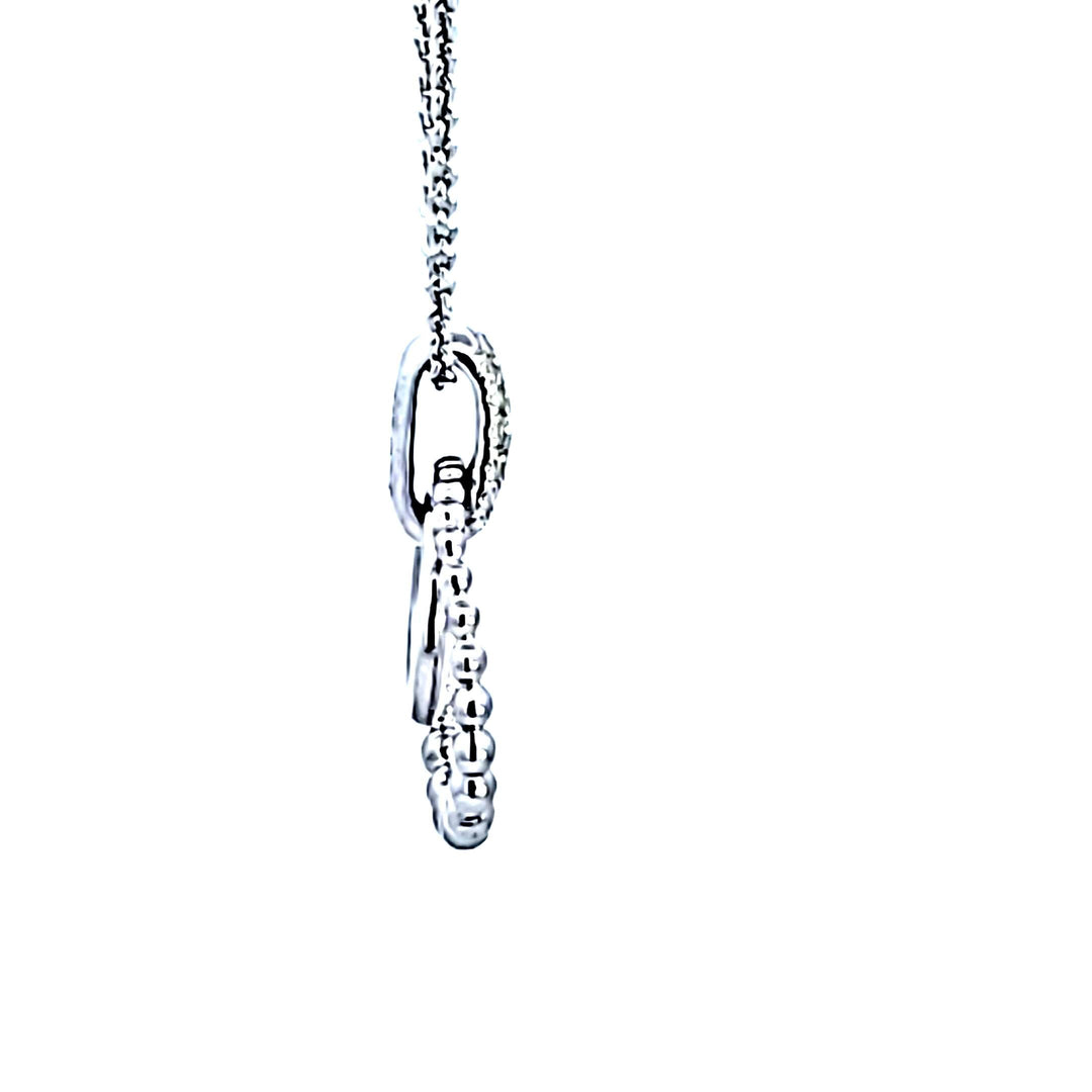 Sterling Silver Diamond Circle Pendant