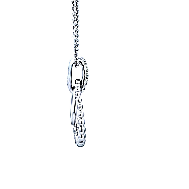 Sterling Silver Diamond Circle Pendant