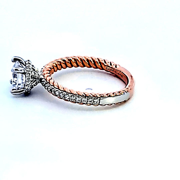 14KTT Diamond Semi Mount Engagement Ring