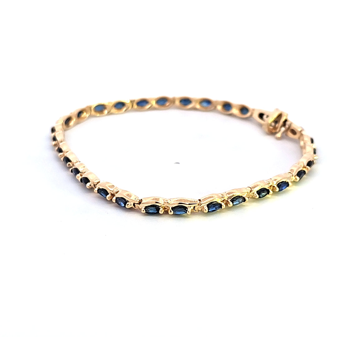 14KY Sapphire Estate Bracelet