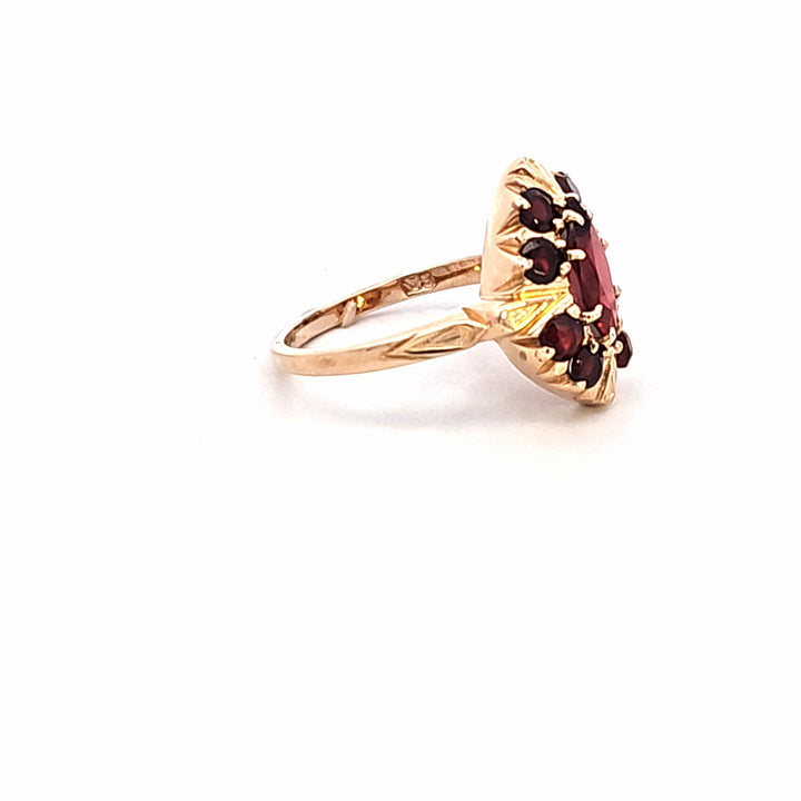 10KY Garnet Estate Ring