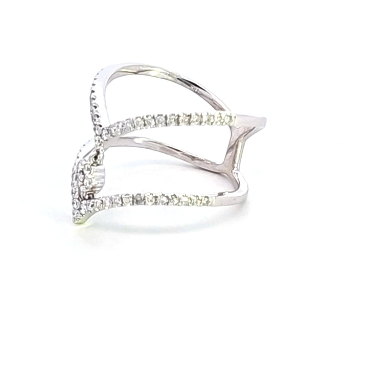 10KW Diamond Chevron Fashion Ring
