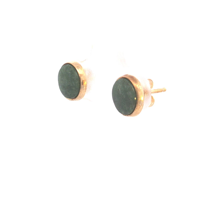 14KY Nephrite Jade Estate Earrings