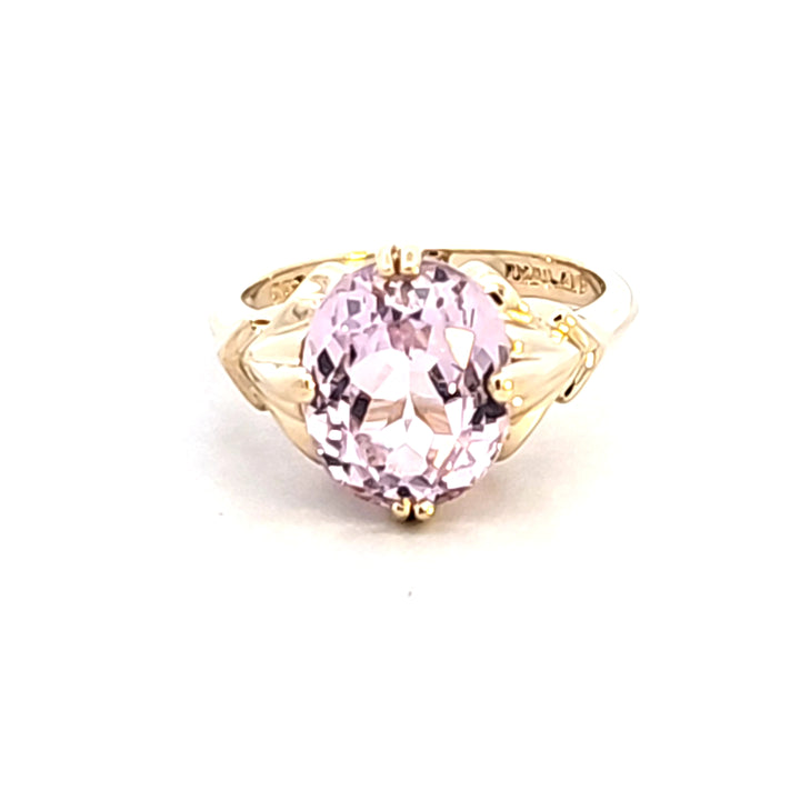 14KY Oval Kunzite Estate Ring