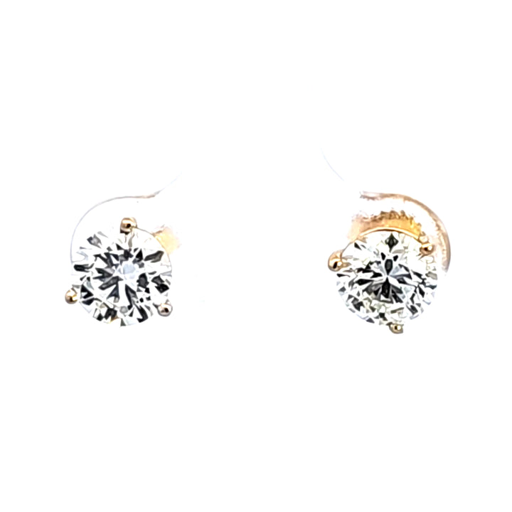14KY 1.98 ctw Lab Created Diamond Stud Earrings