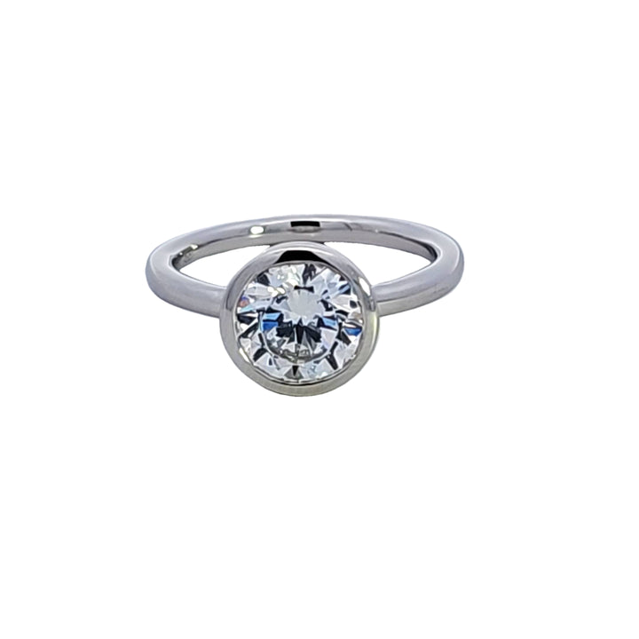 Plarinum Diamond Semi Mount Engagement Ring