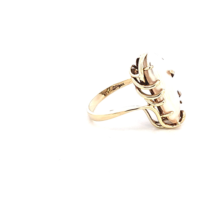14KY Biwa Pearl Estate Ring