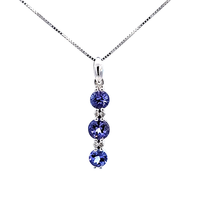 14KW Tanzanite and Diamond Pendant