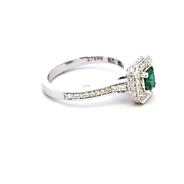 14KW Emerald and Diamond Ring