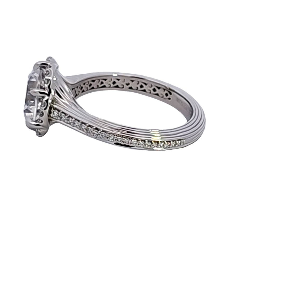 Platinum Diamond Semi Mount Engagement Ring