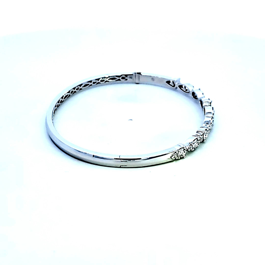 18KW Hearts on Fire "Aerial Dewdrop Bangle" Bracelet