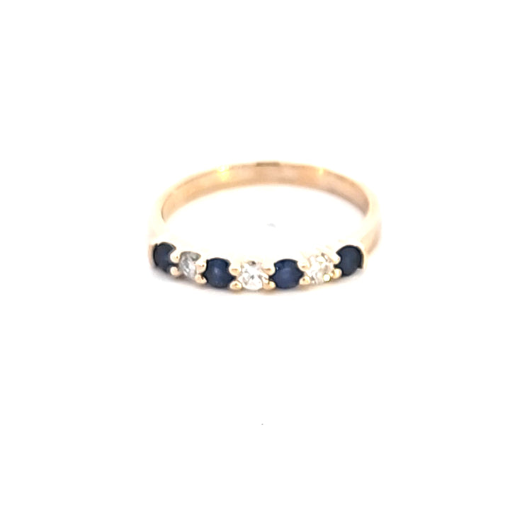 14KY Sapphire and Diamond Fashion Ring