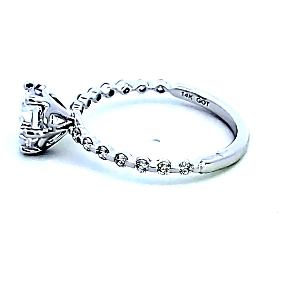 14KW Amor Diamond Semi Mount Engagement Ring