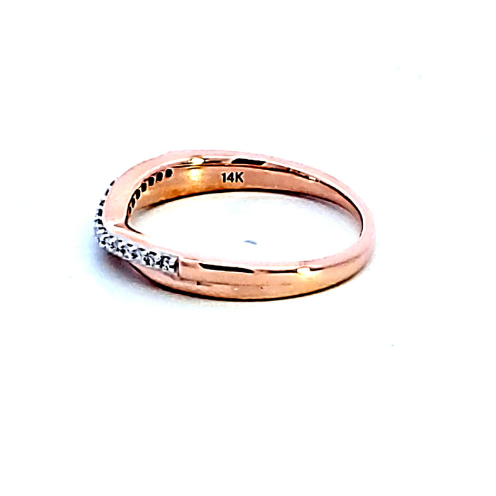 14KR Diamond Contour Wedding Band