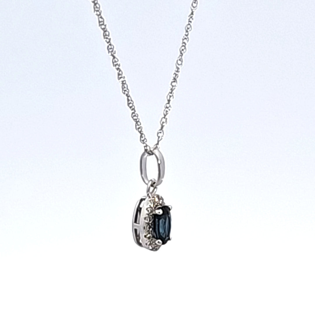 10KW Sapphire and Diamond Pendant