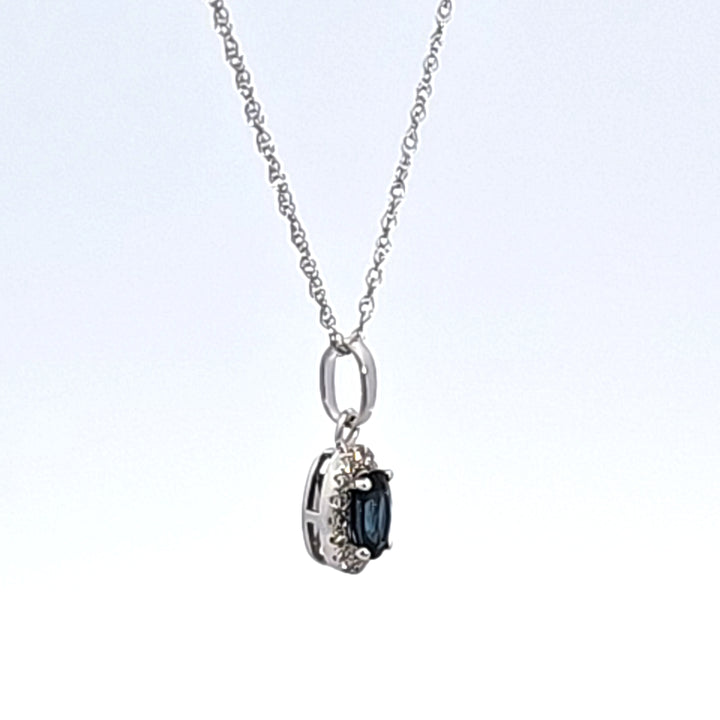 10KW Sapphire and Diamond Pendant