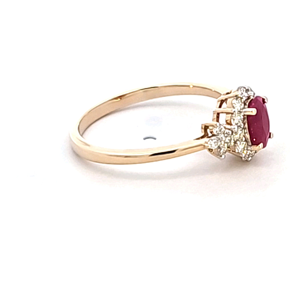 14KY Ruby and Diamond Ring