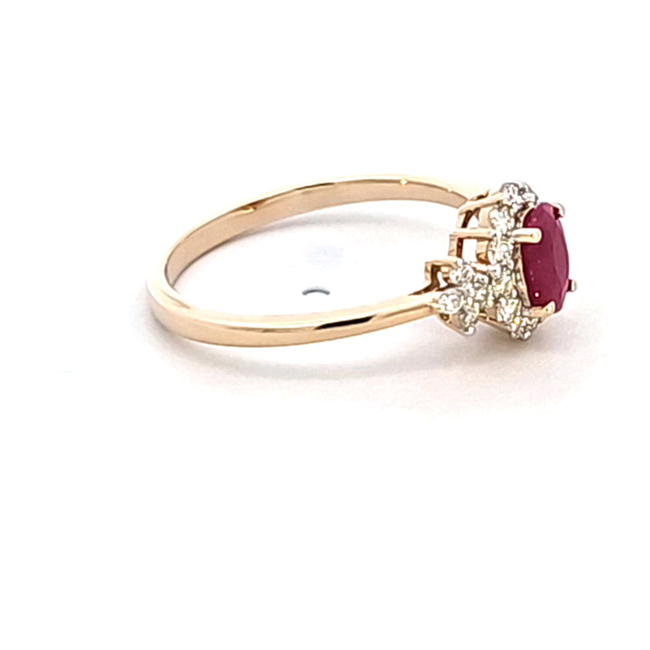 14KY Ruby and Diamond Ring