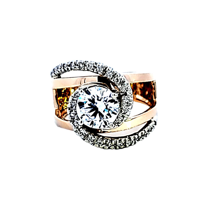 14KTT Diamond Semi Mount Engagement Ring