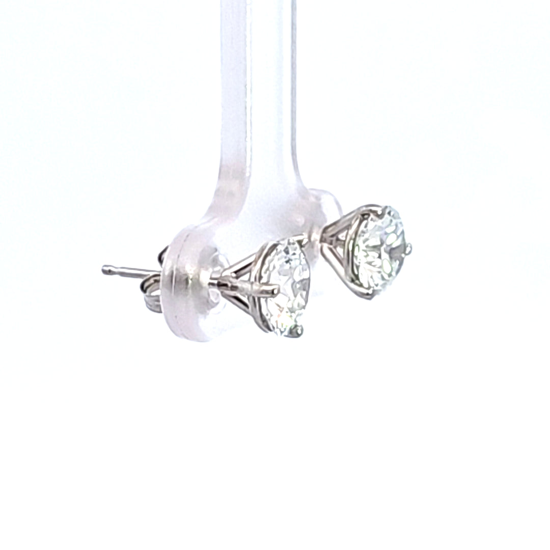 14KW 2.01 ctw Lab Created Diamond Stud Earrings