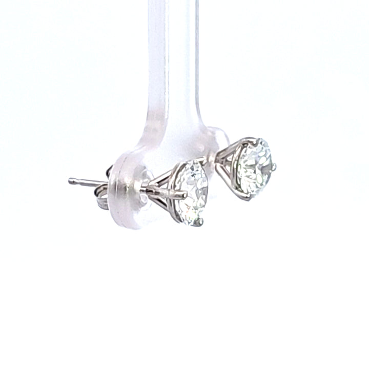 14KW 2.01 ctw Lab Created Diamond Stud Earrings