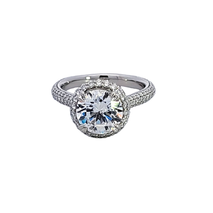 Platinum Diamond Semi Mount Engagement Ring