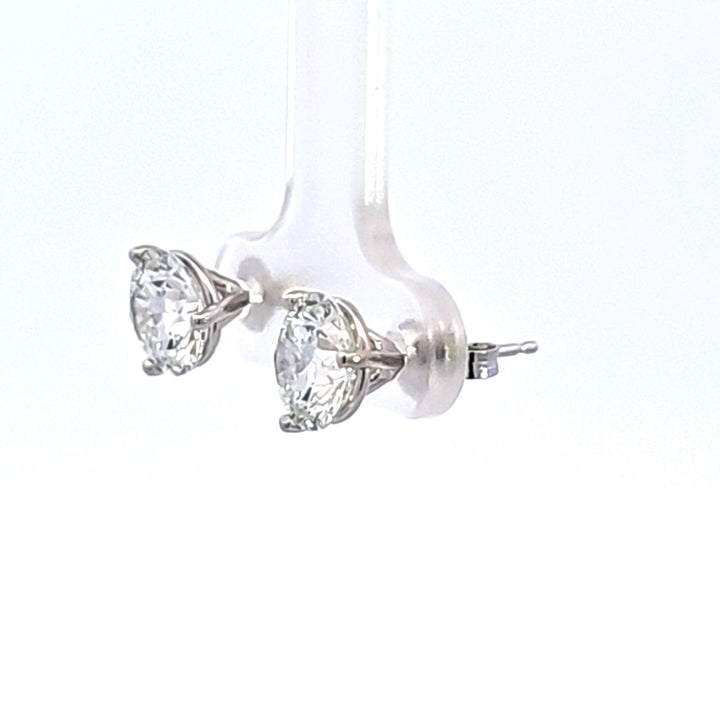 14KW 3.20 ctw Lab Grown Diamond Stud Earrings