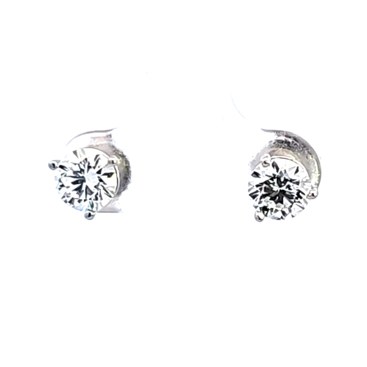 14KW 1.48 ctw Lab Created Diamond Stud Earrings
