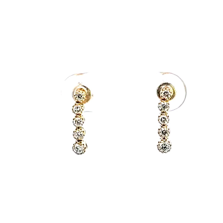 14KY Diamond Drop Earrings