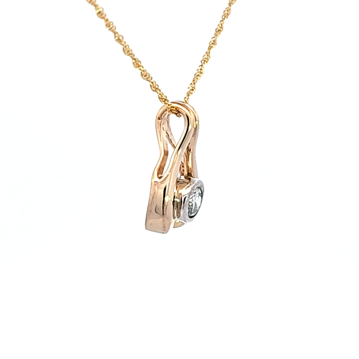 14KTT Diamond Pendant