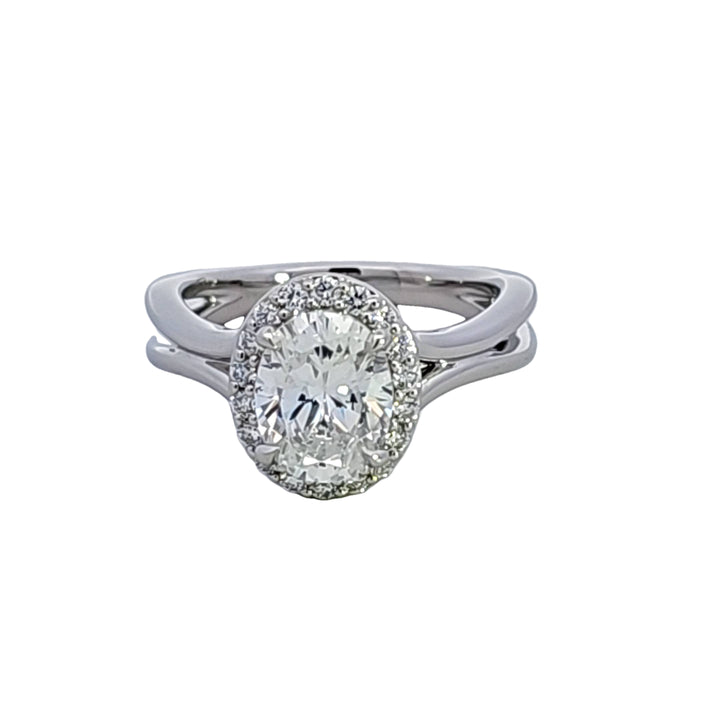 Platinum Diamond Semi Mount Engagement Ring