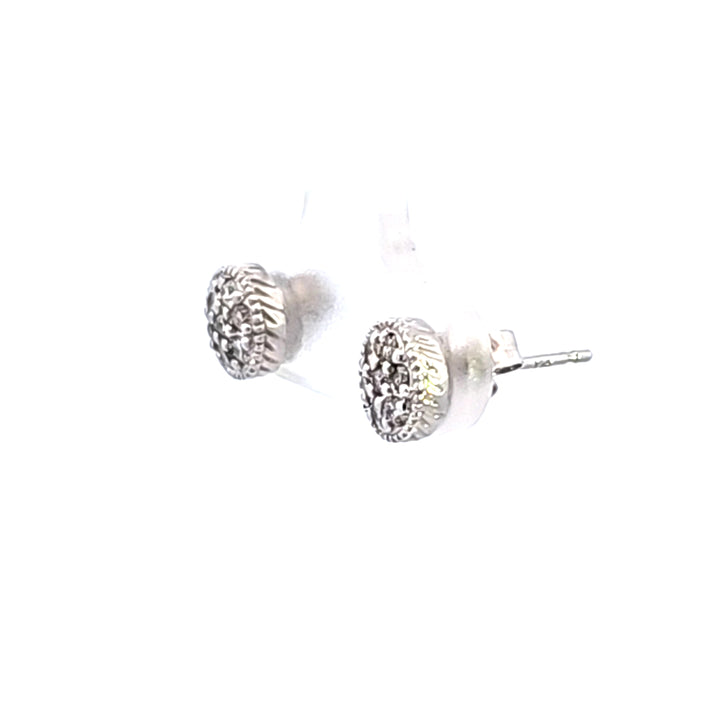 14KW Diamond Cluster Earrings
