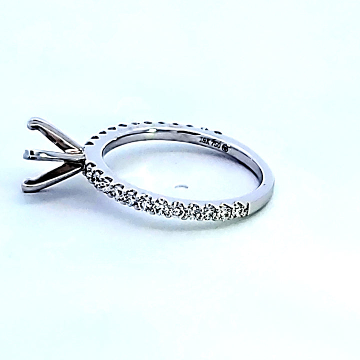 18KW Diamond Semi Mount Engagement Ring