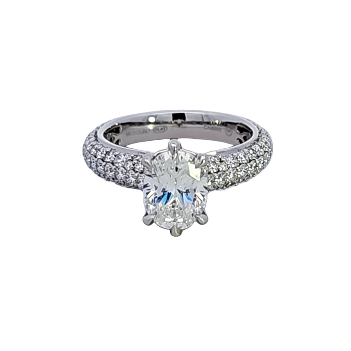 Platinum Diamond Semi Mount Engagement Ring