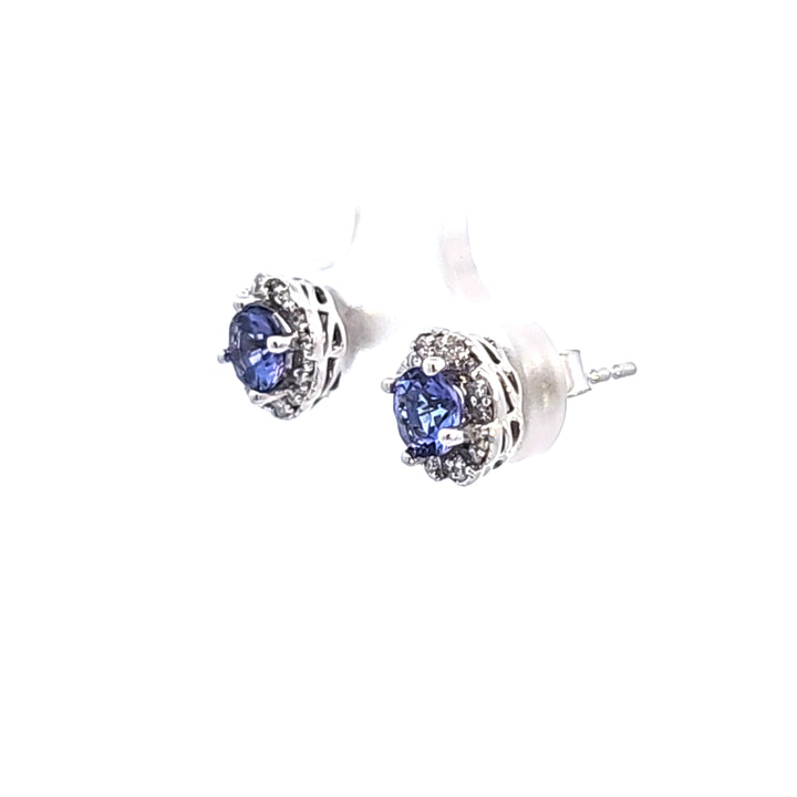 14KW Tanzanite and Diamond Earrings