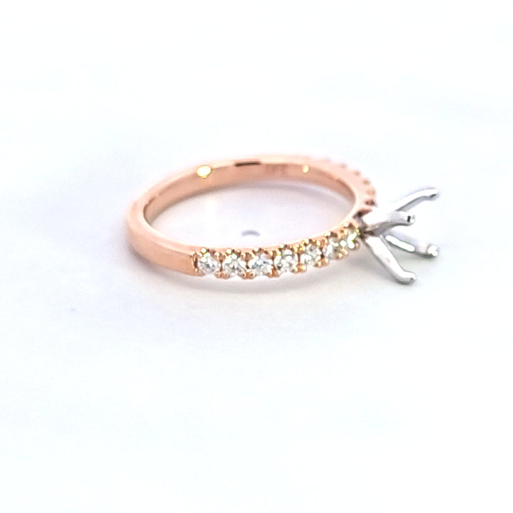 14KTT Diamond Semi Mount Engagement Ring