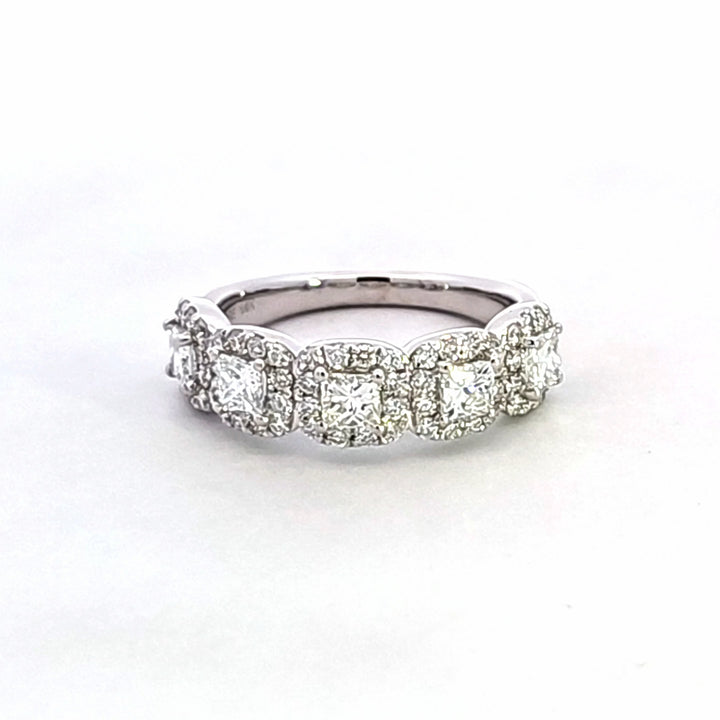 14KW Halo Diamond Band