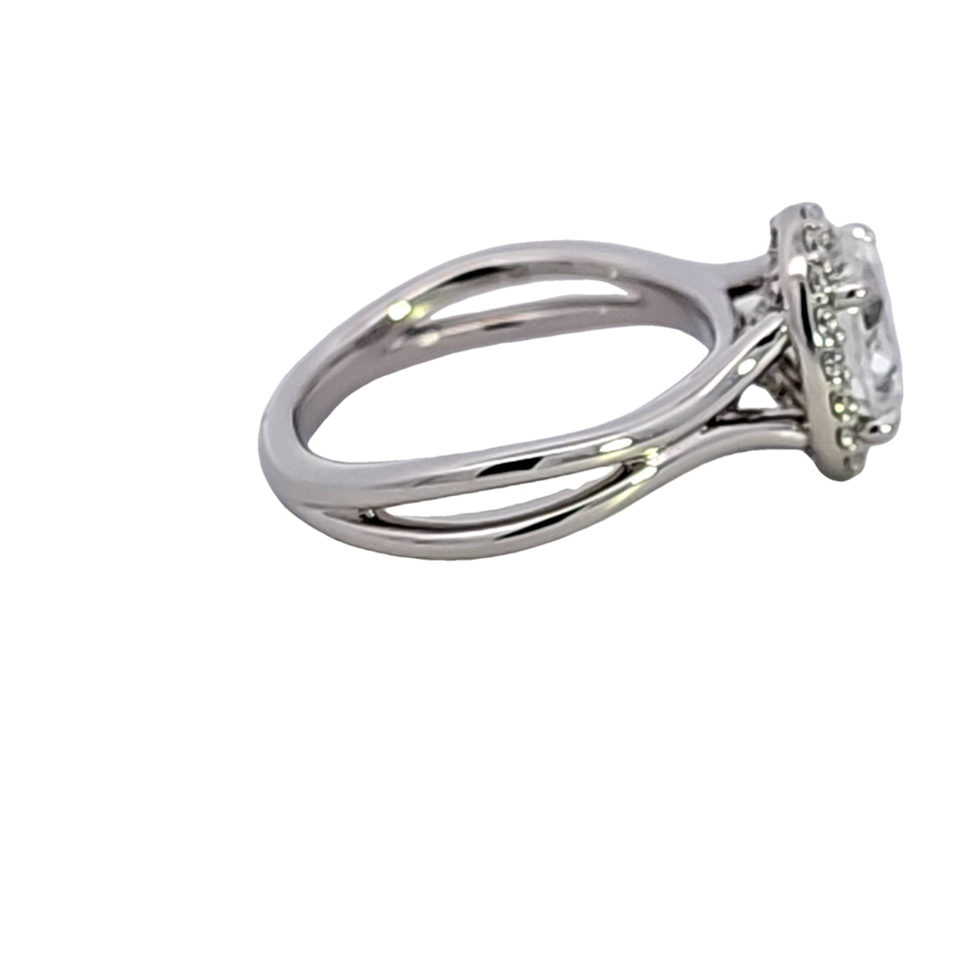 Platinum Diamond Semi Mount Engagement Ring