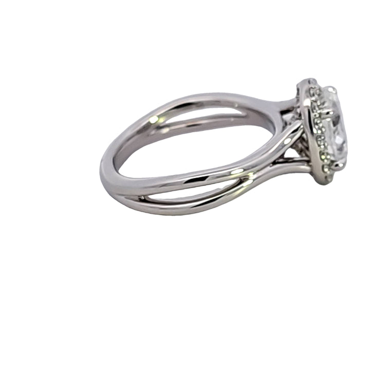 Platinum Diamond Semi Mount Engagement Ring